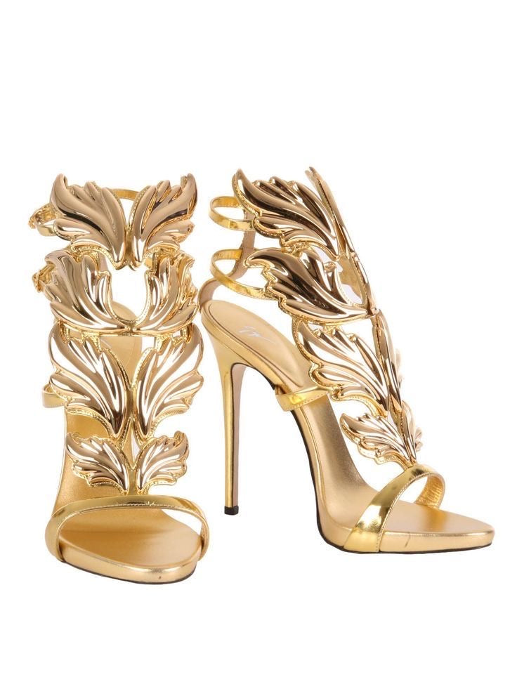 GOLD ENGEL HEELS