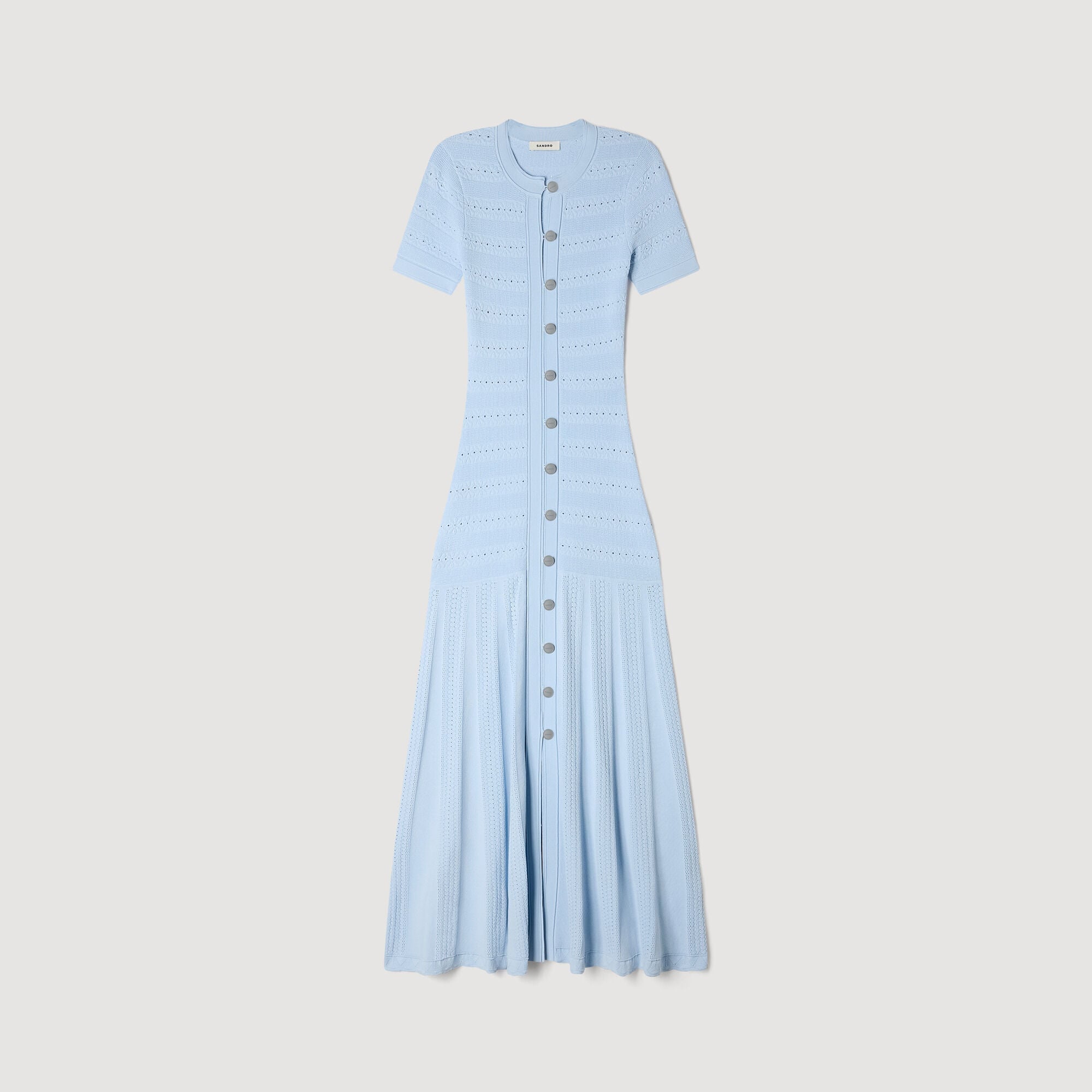 SANDRA LANG GESTRICKT KLEID BLAU