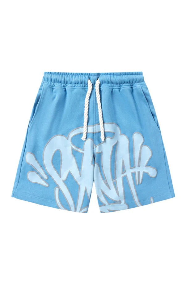 "Graffiti" Shorts-Set Babyblau