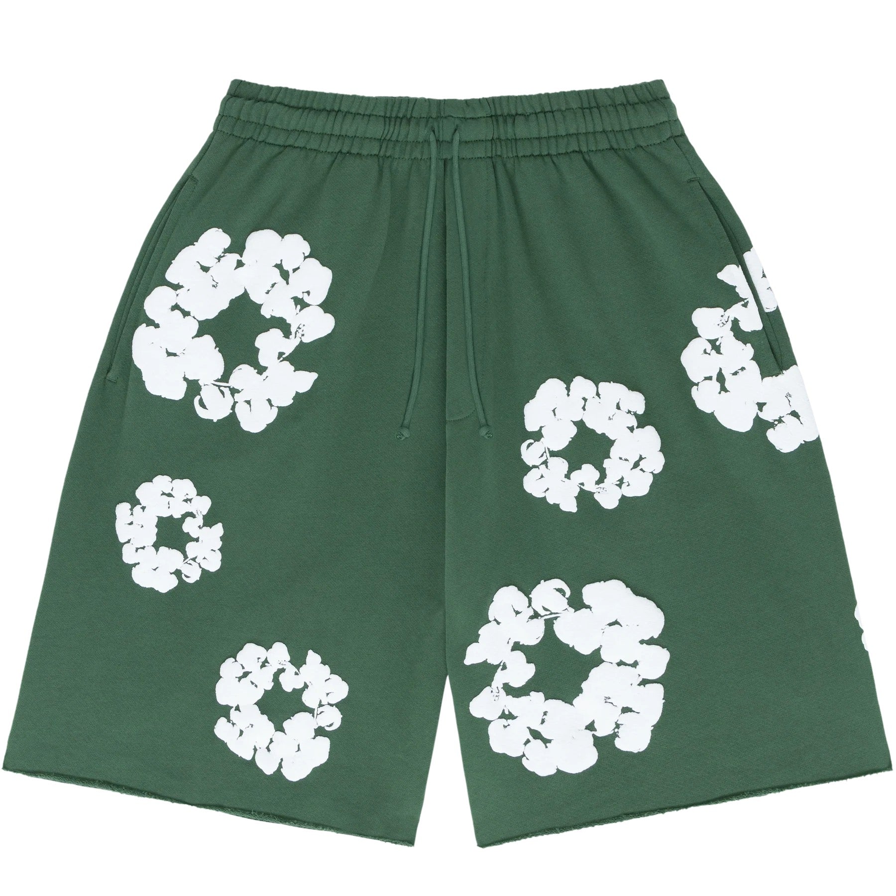 "Flower" Shorts Grün