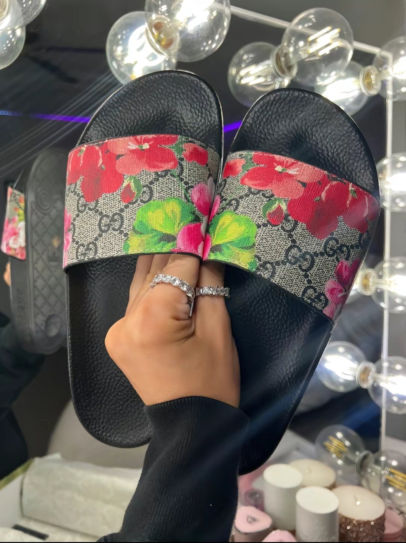 Blumen Sandalen Slides