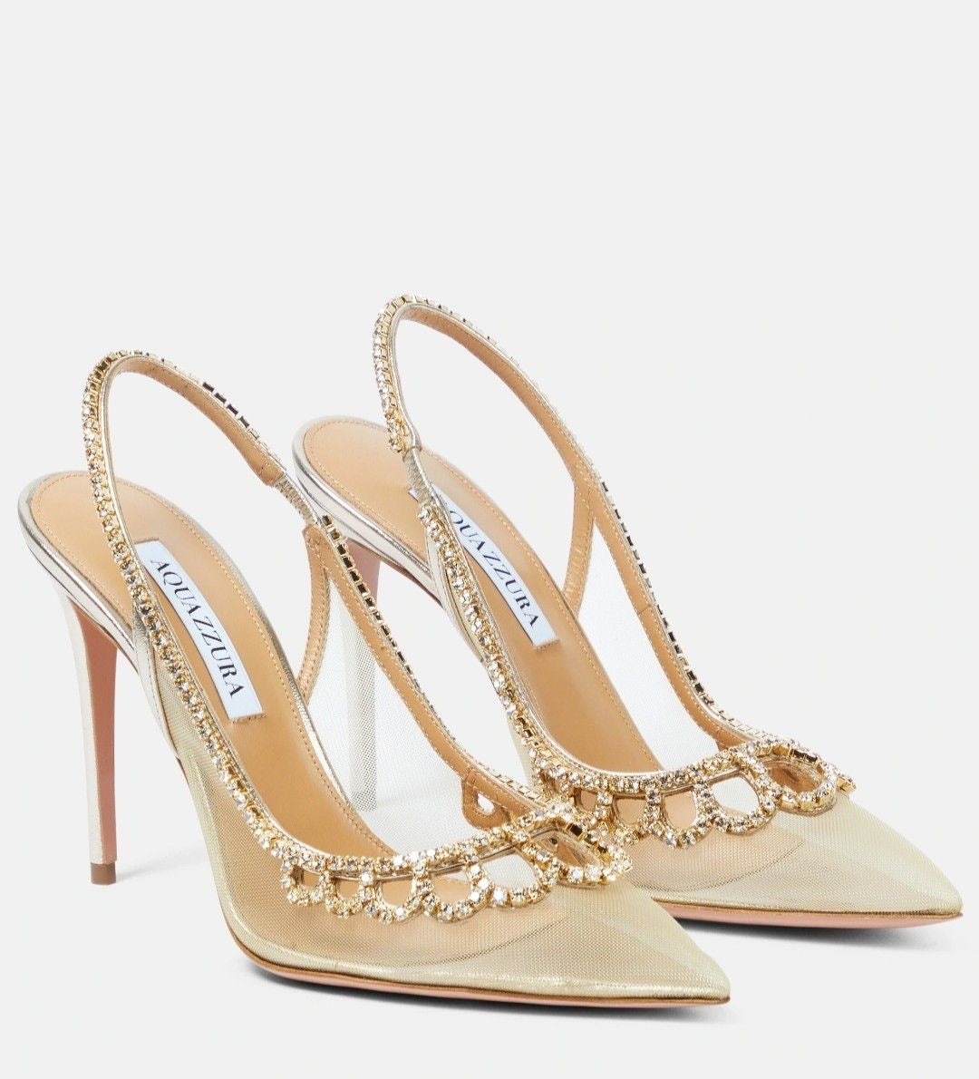 AQUA TIARA HEELS GOLD