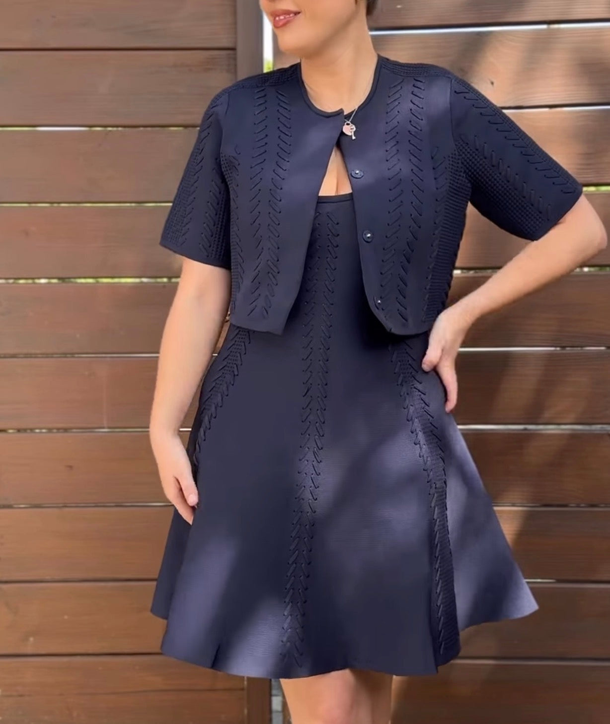 MAJE KLEID SET MARINE